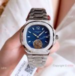 New Copy Patek Philippe Nautilus Flying Tourbillon Ladies 34mm Watch SS Blue Face